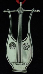 Hand & Hammer MFA Lyre Sterling Ornament