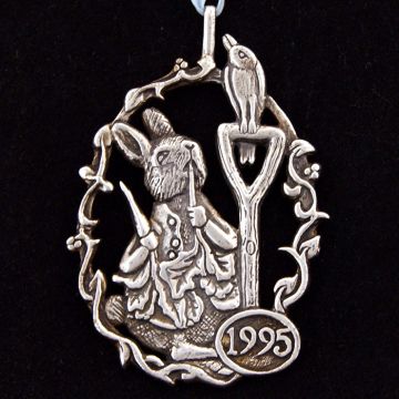 1995 Hand & Hammer Peter Rabbit Sterling Ornament image