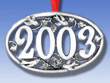 2003 Hand & Hammer Song Birds Sterling Ornament