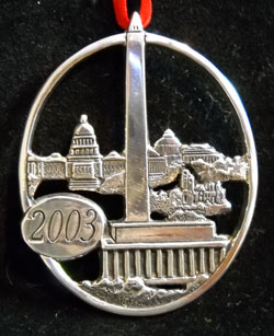 2003 Hand & Hammer U.S. Capitol Sterling Ornament image