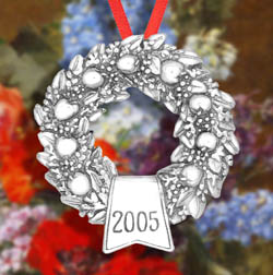 2005 Hand & Hammer Wreath Sterling Ornament image