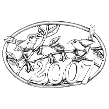 2007 Hand & Hammer Bird Sterling Ornament