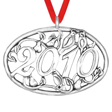 2010 Hand & Hammer Partridges Sterling Ornament image