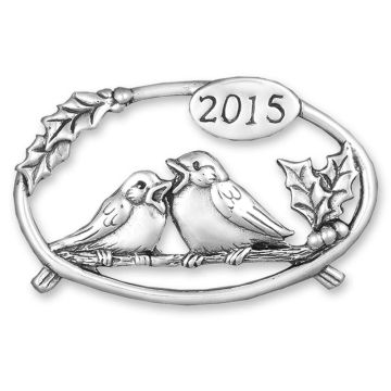 2015 Hand & Hammer Chickadees Annual Sterling Ornament image