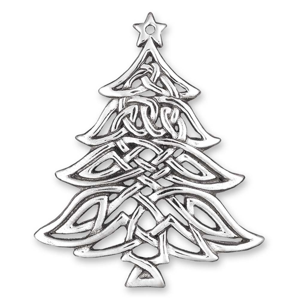 Hand & Hammer Celtic Christmas Tree Sterling Ornament