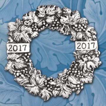 2017 Hand & Hammer Wreath Annual Sterling Ornament image