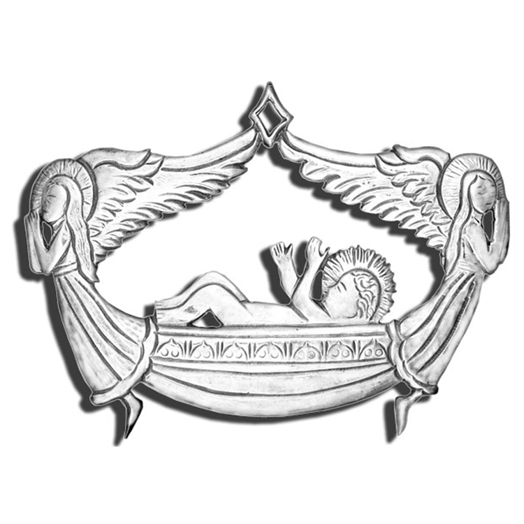 Sterling Collectables Hand & Hammer Manger Sterling Ornament