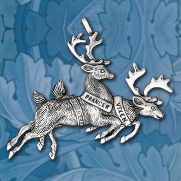 Hand & Hammer Prancer & Vixen Sterling Ornament image