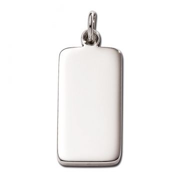 JT Inman Rectangle Sterling Keyring Tag