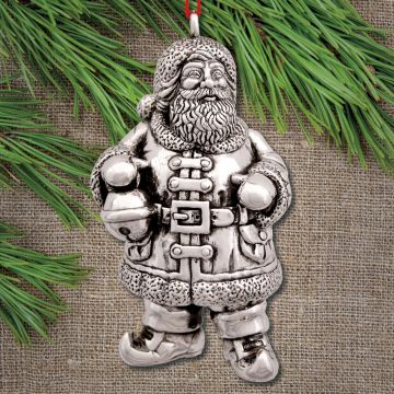 JT Inman Santa Claus Sterling Ornament image