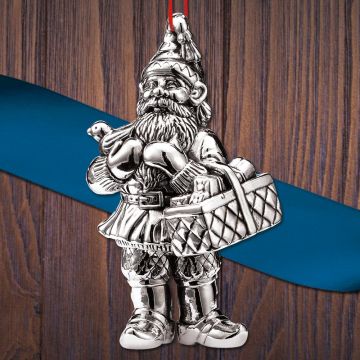 JT Inman Swedish Christmas Gnome Sterling Ornament image