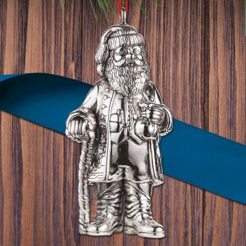 JT Inman Irish Santa Sterling Ornament image