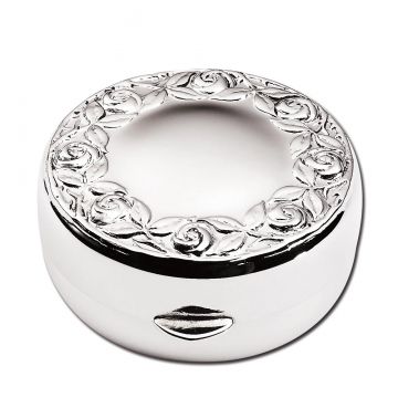 JT Inman Rose Edge Sterling Pill Box