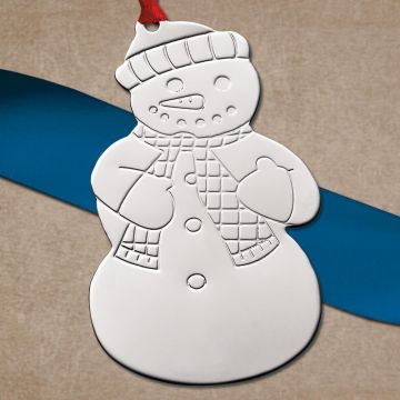 JT Inman Snowman Sterling Ornament