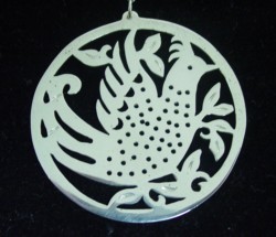 Janna Pheasant Disc Sterling Ornament image