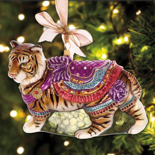 Jay Strongwater Carousel Tiger Ornament Sterling Collectables Jay Strongwater Carousel Tiger Ornament - Jay Strongwater Carousel Tiger Ornament Sterling Collectables