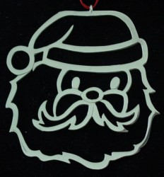 Paul March Santa Sterling Ornament