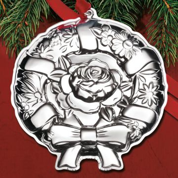 2018 Kirk Repousse Wreath 10th Edition Sterling Ornament image