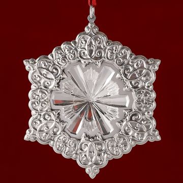 2004 Lenox Snowflake Sterling & Crystal Ornament image