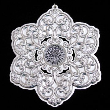 2005 Lenox Sterling & Crystal Snowflake Ornament image