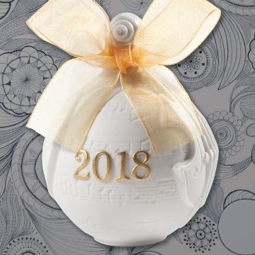 2018 Lladro Annual Re-Deco Ball Porcelain Ornament