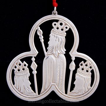 1973 Lunt Three Kings Trefoil Sterling Ornament image