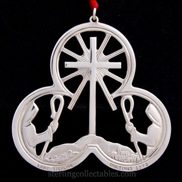 1972 Lunt  Shepherds Vigil Trefoil Sterling Ornament