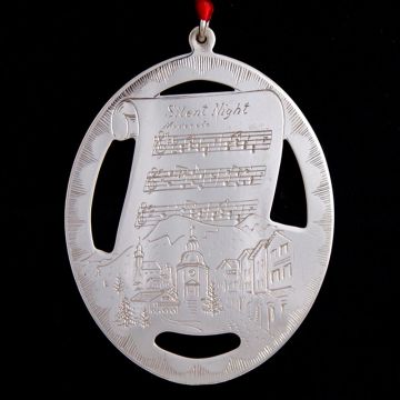 1977 Lunt Silent Night Music Sterling Ornament