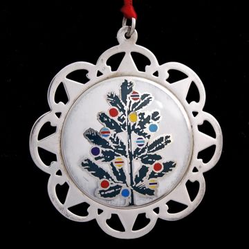 1979 Lunt Evergreen Sterling & Enamel Ornament