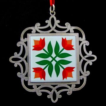 1992 Lunt Quilt Sterling Ornament image