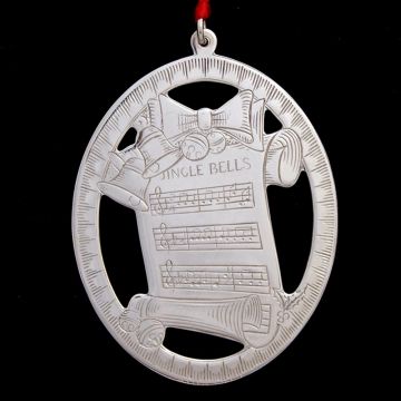 1976 Lunt Music Jingle Bells Sterling Ornament image