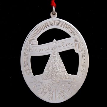 1978 Lunt O Christmas Tree Music Sterling Ornament