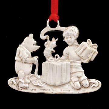Lunt Pooh Presents Sterling Ornament image