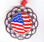 2001 Lunt Flag Sterling & Enamel Ornament