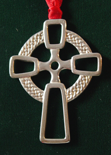 2001 Lunt  Celtic Cross Sterling Ornament image