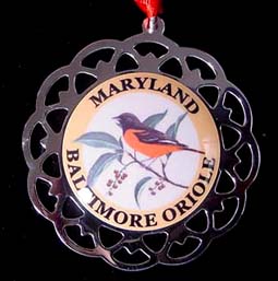 * Lunt Maryland State Bird Sterling Ornament
