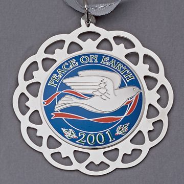 2001 Lunt Peace Sterling & Enamel Ornament image