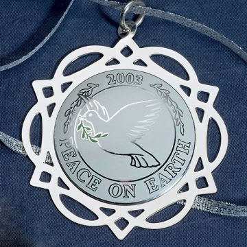 2003 Lunt Peace Sterling & Enamel Ornament image