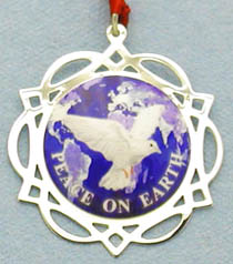 2004 Lunt Peace Sterling & Enamel Ornament image