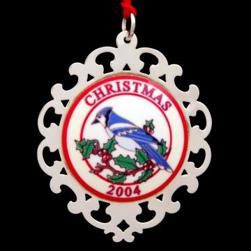2004 Lunt Bluejay Sterling & Enamel Ornament image