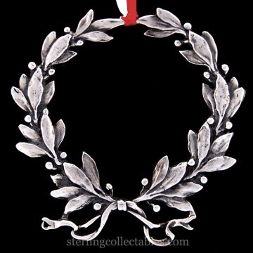 Martha Stewart Holly Wreath Sterling Ornament image