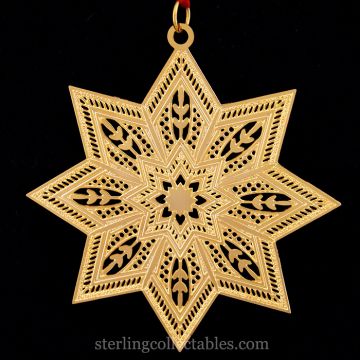 2001 Metropolitan Museum Star Sterling & Goldplate Ornament image