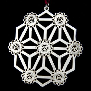 1986 Metropolitan Museum Snowflake Silverplate Ornament image