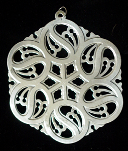 1988 Metropolitan Museum Snowflakes Silverplate Ornament image