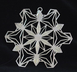 1989 Metropolitan Snowflake Silverplate Ornament image