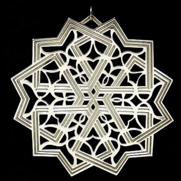 Metropolitan Museum 1992 Snowflake Silverplate Ornament image