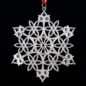 1996 Metropolitan Museum Snowflake Silverplate Ornament image