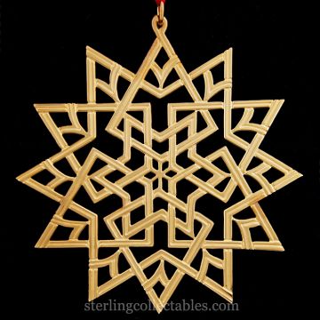 1987 Metropolitan Museum Star Sterling & Goldplate Ornament image