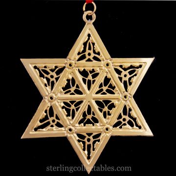 1988 Metropolitan Museum Star Sterling & Goldplate Ornament image