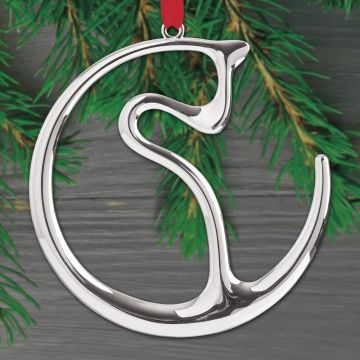 Nambe Cat Silverplate Ornament